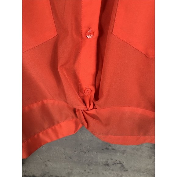 Gabrielle Union New York Company Women’s Shirt Orange Blouse Adult X Large - Picture 7 of 11